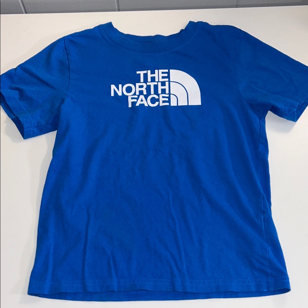 The North Face Boy’s Blue Cotton Graphic T-Shirt Size Small 7/8